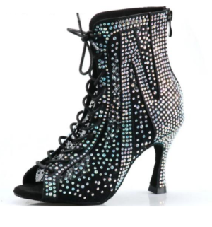 Fashion Salsa Jazz Tango Outdoor Indoor Social Latin dance shoes for dancing women teachers high heels dance boots