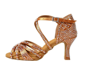 Latin dance shoes, black adult dance shoes, shoes - heel 7.5