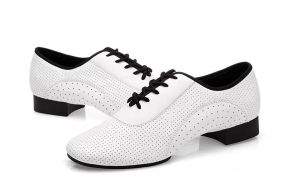 Men Salsa Tango Modern Leather Square