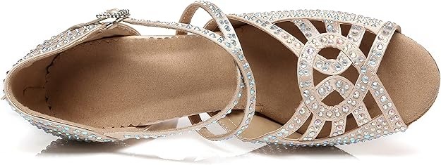 Minishion Dance Heel for Women Rhinestone Latin shoes - Image 7