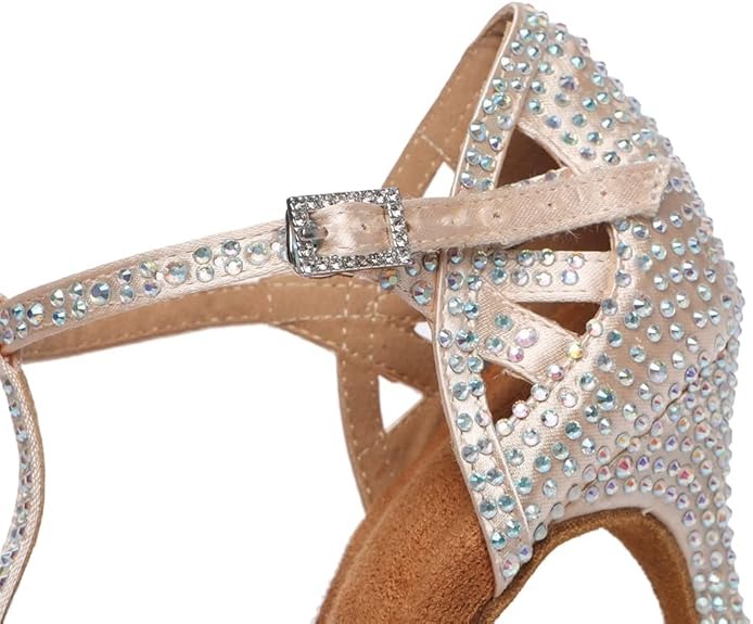 Latin Salsa Ballroom Dance Shoes Women Practice Perfermence Dancing Shoes - Image 3