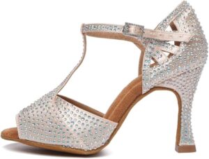 Latin Salsa Ballroom Dance Shoes Women Practice Perfermence Dancing Shoes