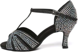 Women Ballroom Dance Shoes Latin Salsa Practice Performance Dance Shoes
